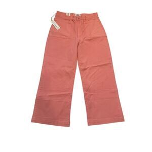 Rollas Sailor Drill High Rise Wide Leg Jeans Peach Pink Size 32 NWT
